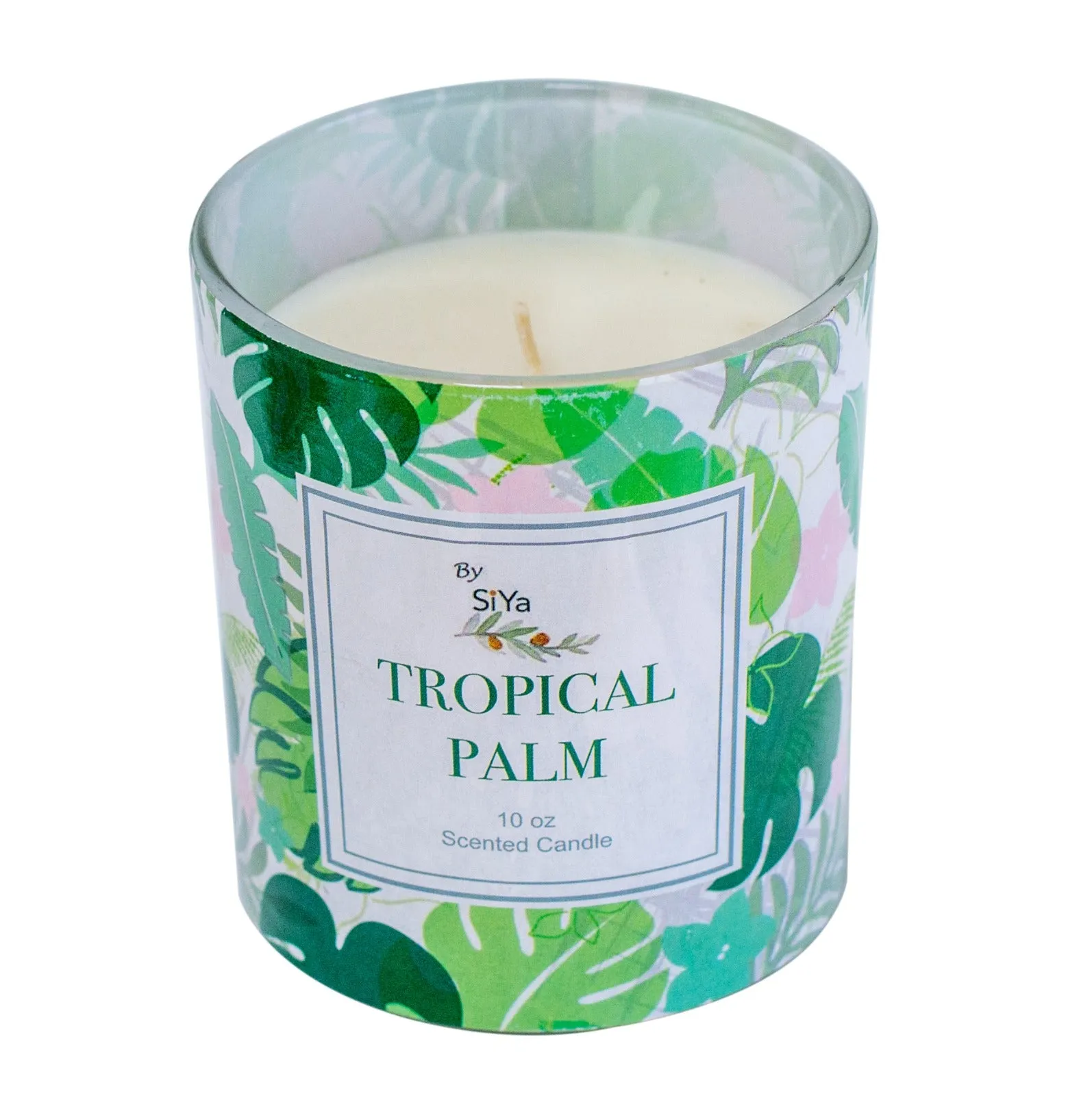 10 Oz Floral Prints Glass Candles Fragrances