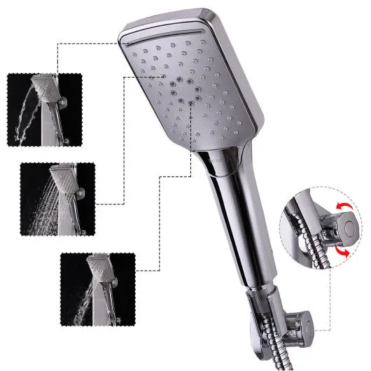 44" Aluminium Alloy Panel Rainfall Shower Column w/ Hand Shower