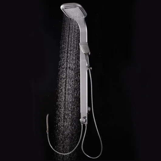 44" Aluminium Alloy Panel Rainfall Shower Column w/ Hand Shower