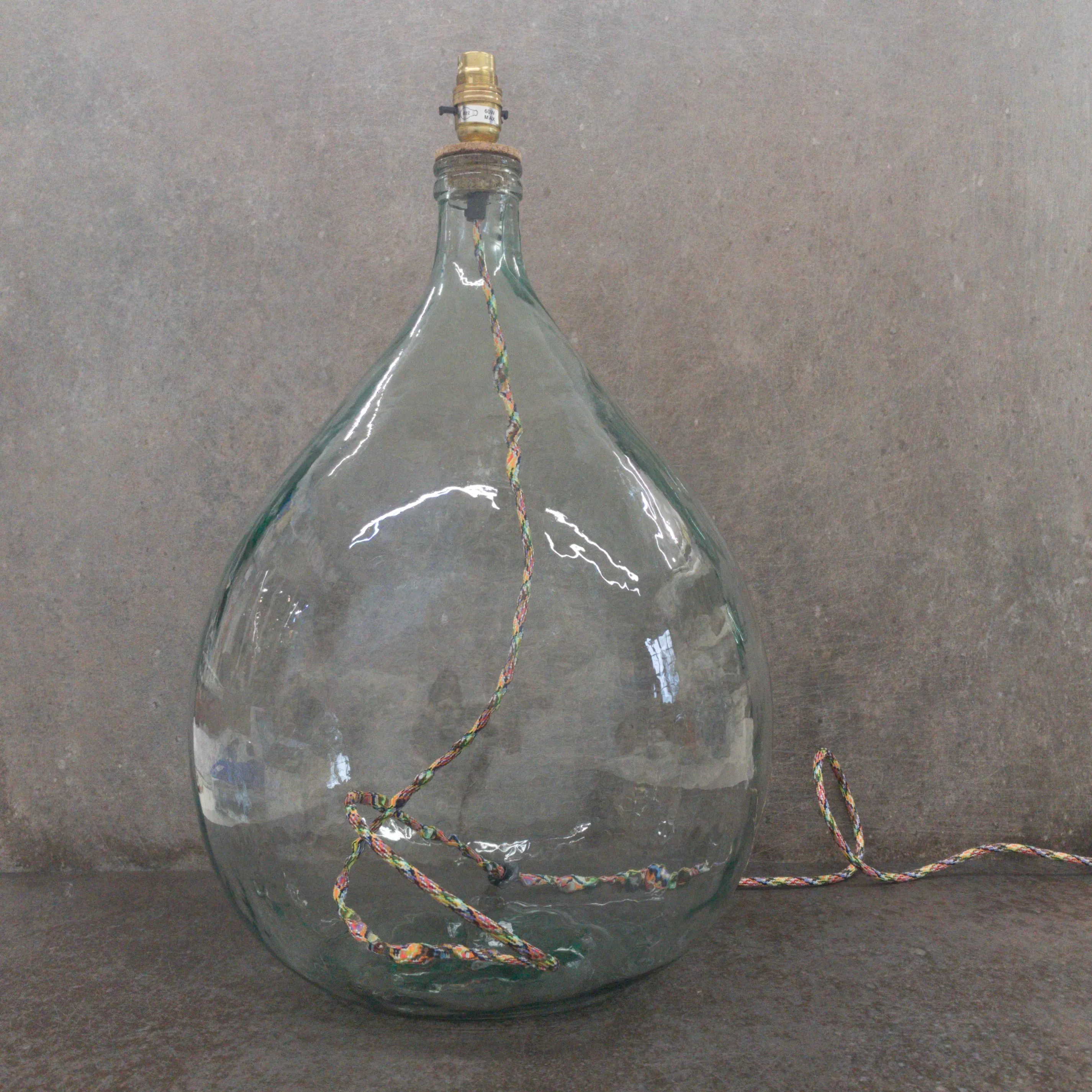 56cm Recycled Glass lamp with Multi flex