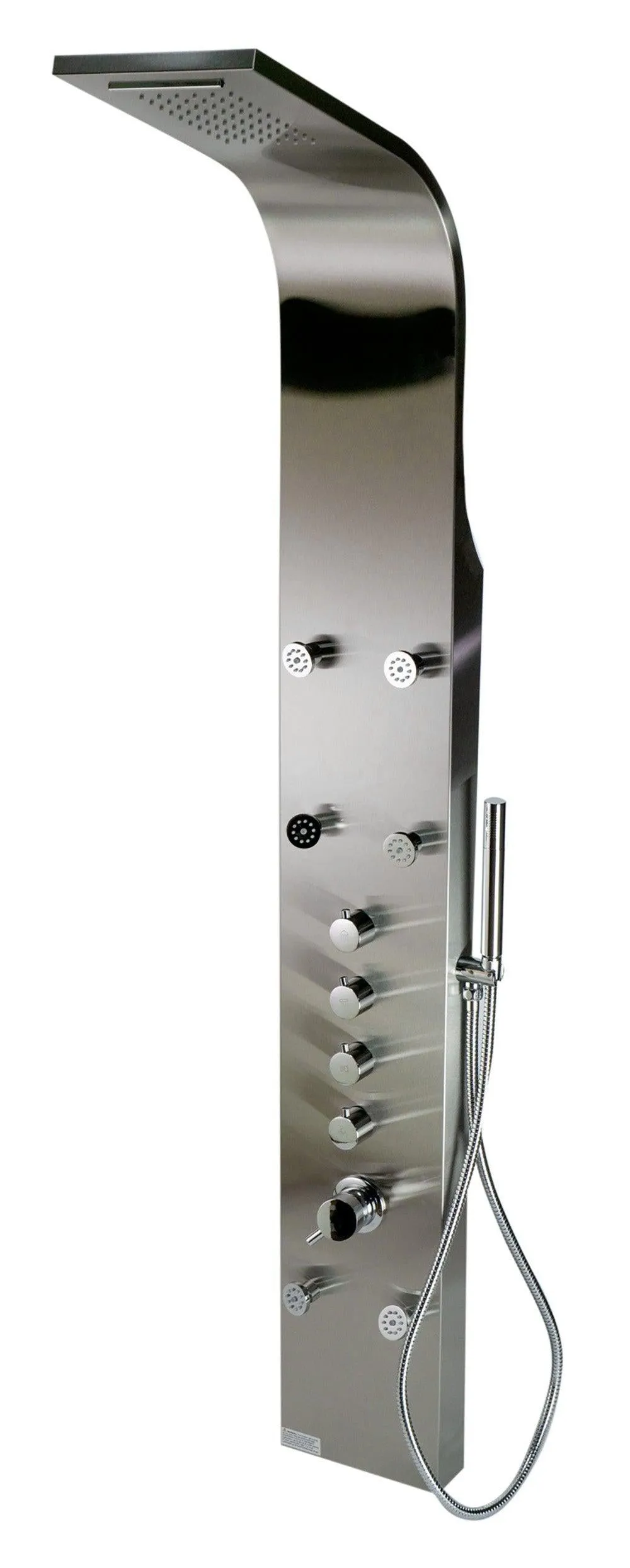 ALFI Brand ABSP40 Modern Stainless Steel Shower Panel with 6 Body Sprays