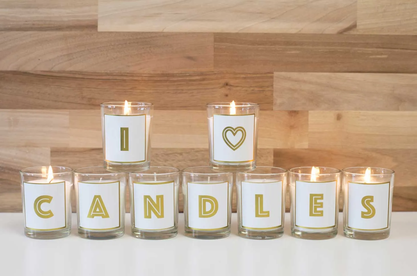 Alphabet Votive Candle - Letter V