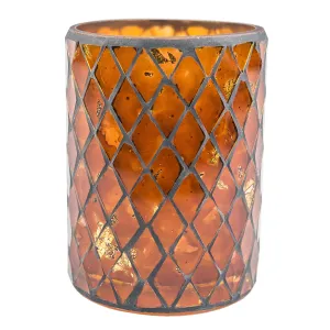 Amber Mosaic Candle Holders, 6 ct