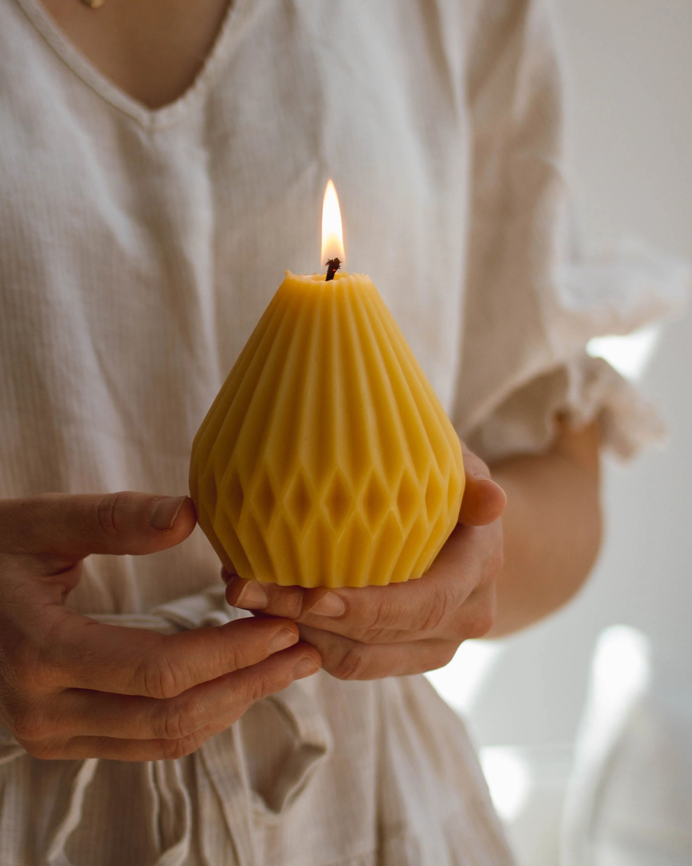 Artisan Beeswax Pear Candle