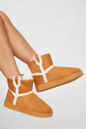 Autumn Leaves Booties - Camel