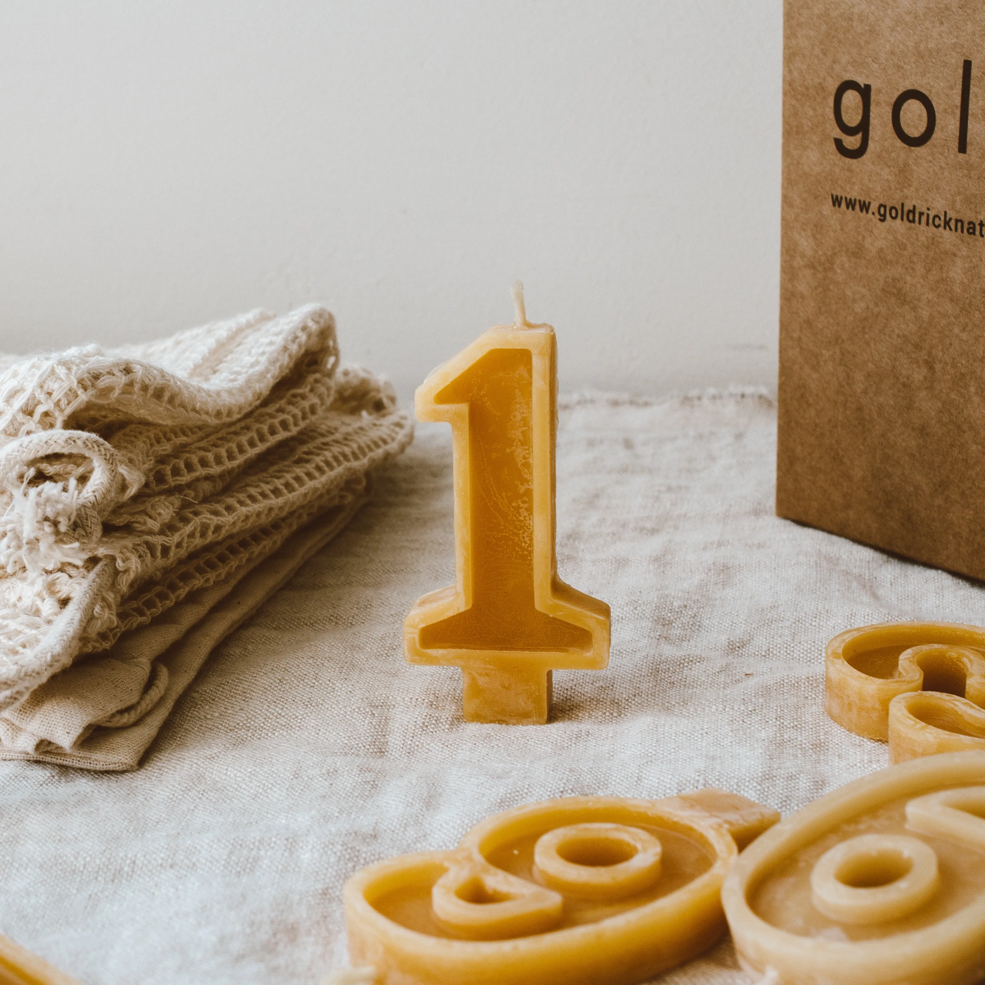 Beeswax Number Candles | Wholesale