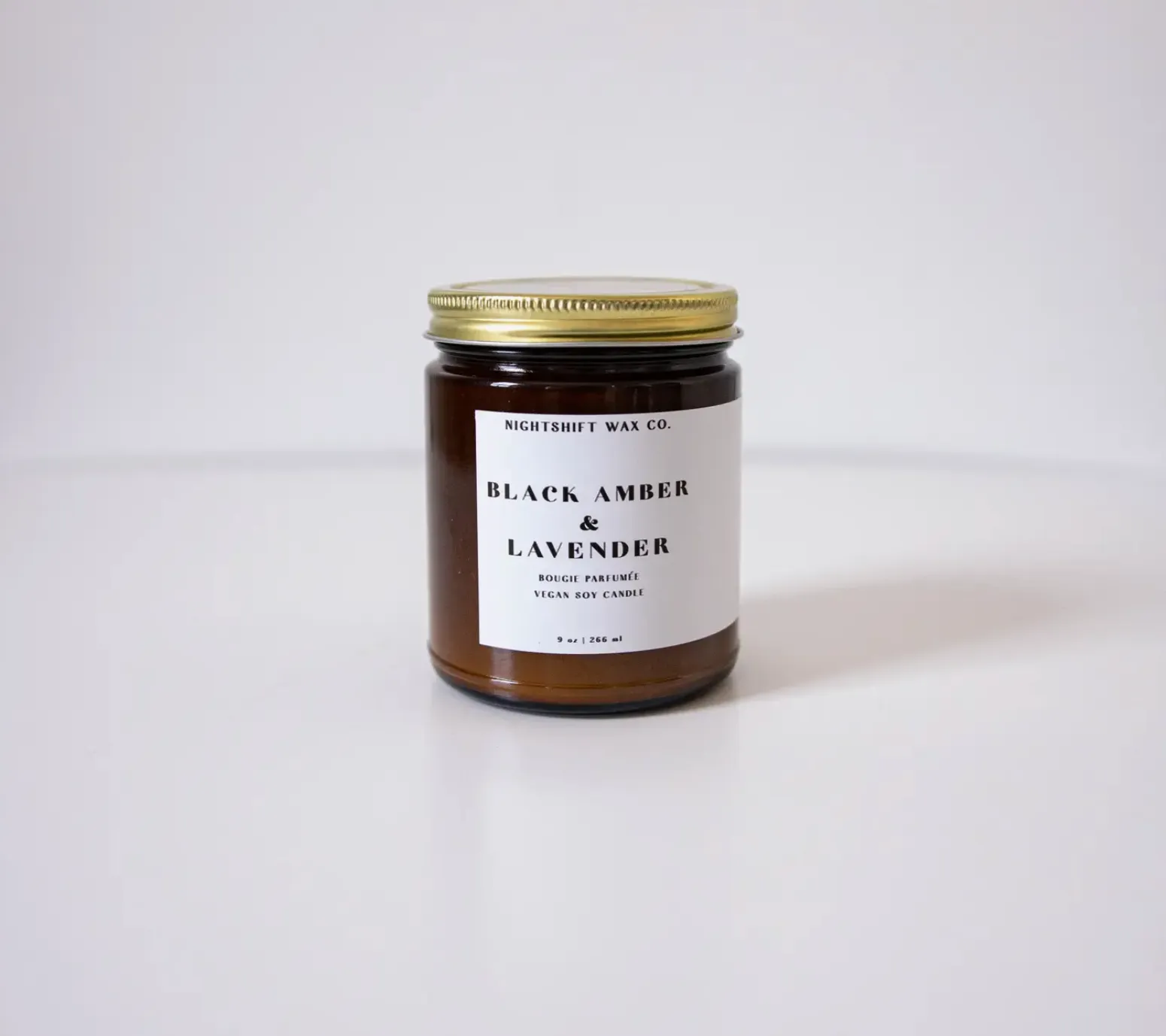 Black Amber & Lavender Soy Candle