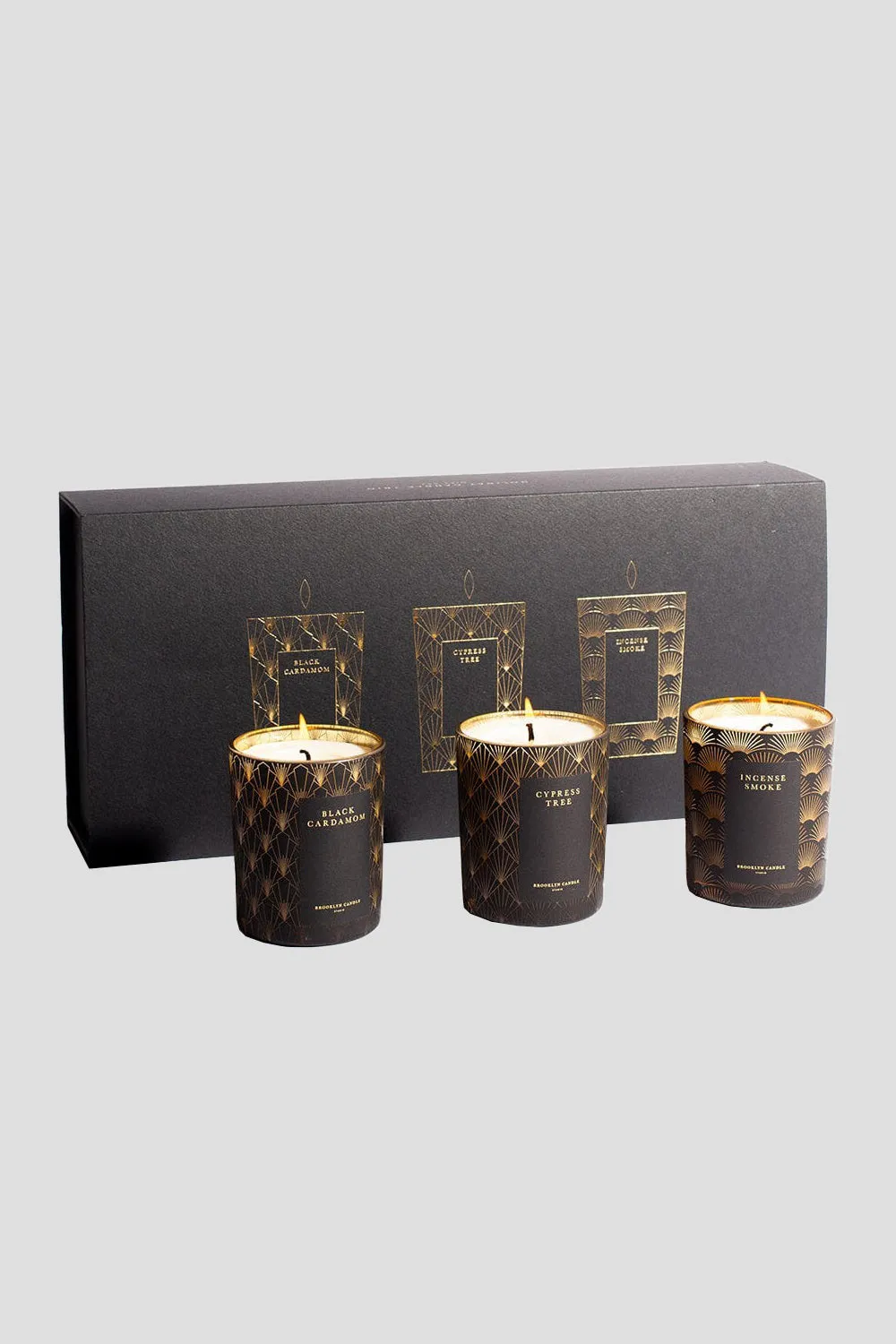 Black Tie Mini Candle Trio