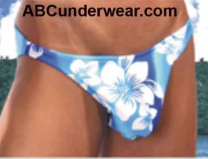Blue Hibiscus Bikini Swimsuit Clearance