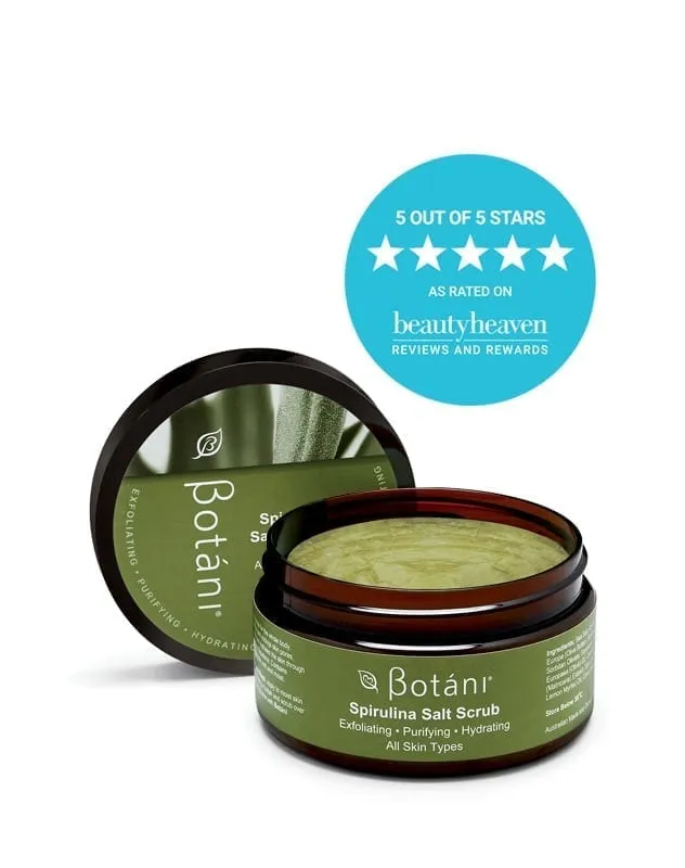 Botani Organic Spirulina & Sea Salt Body Scrub 250g