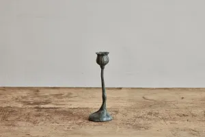 Bronze Poppy Candlestick 9"