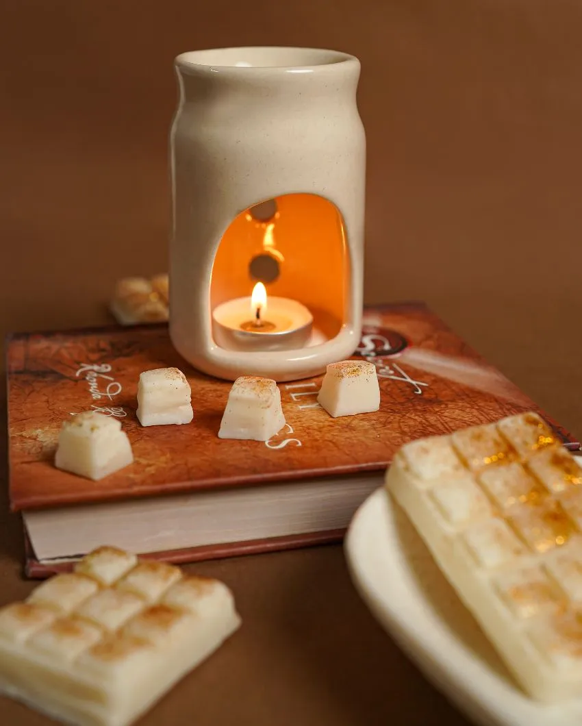 Ceramic Aroma Diffuser Home Fragrance 6 Tea Lights And 3 Wax Melts Set | Orchids