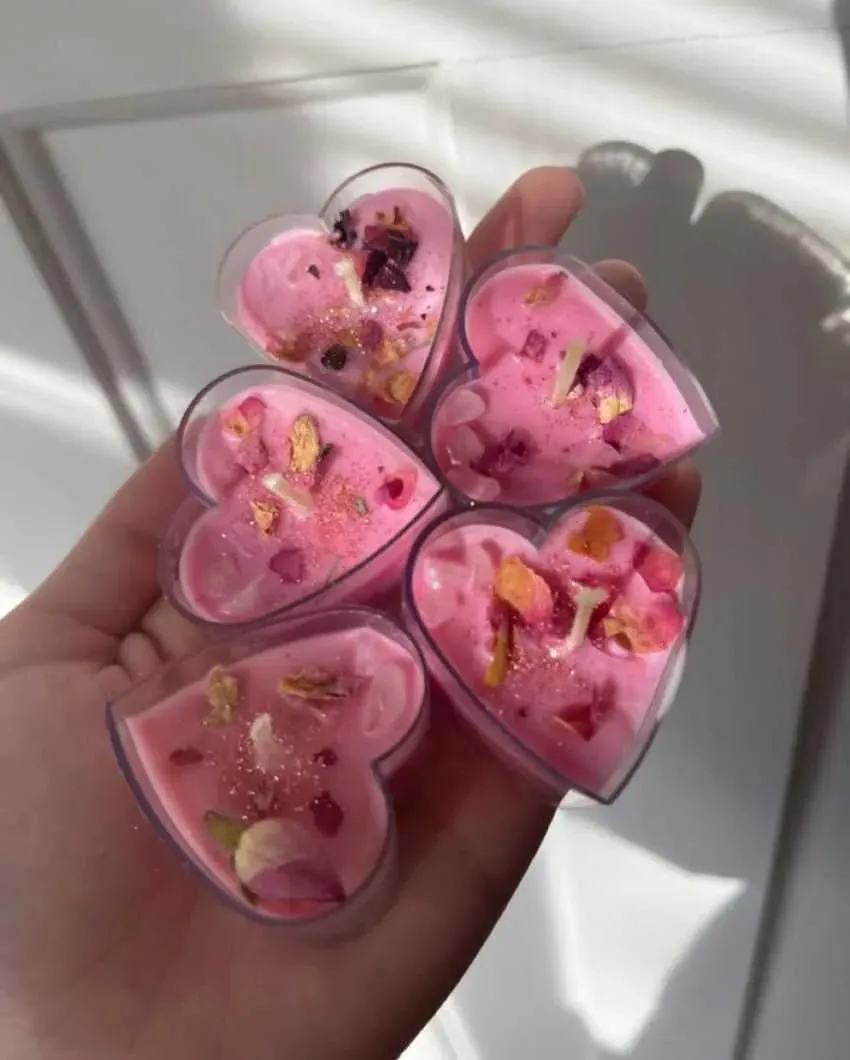 Crystal Heart Tealight Candle Set | Single | 2.5 cm / 1 inches