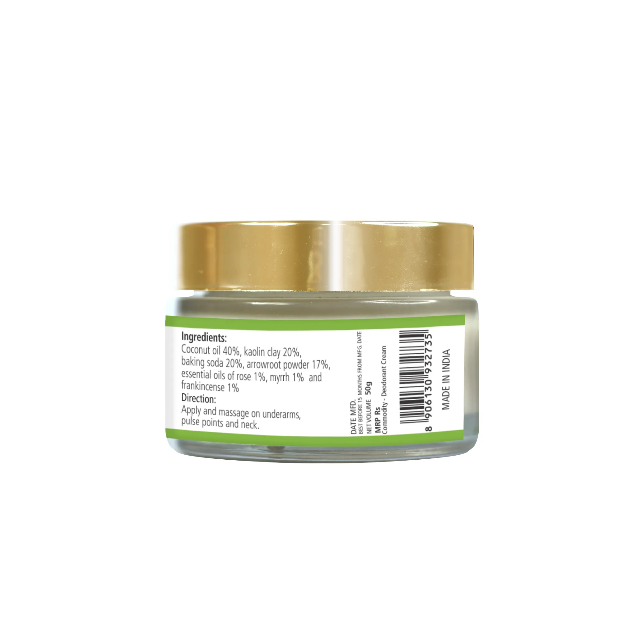 Deodorant Cream - Myrrh & Frankincense 50g