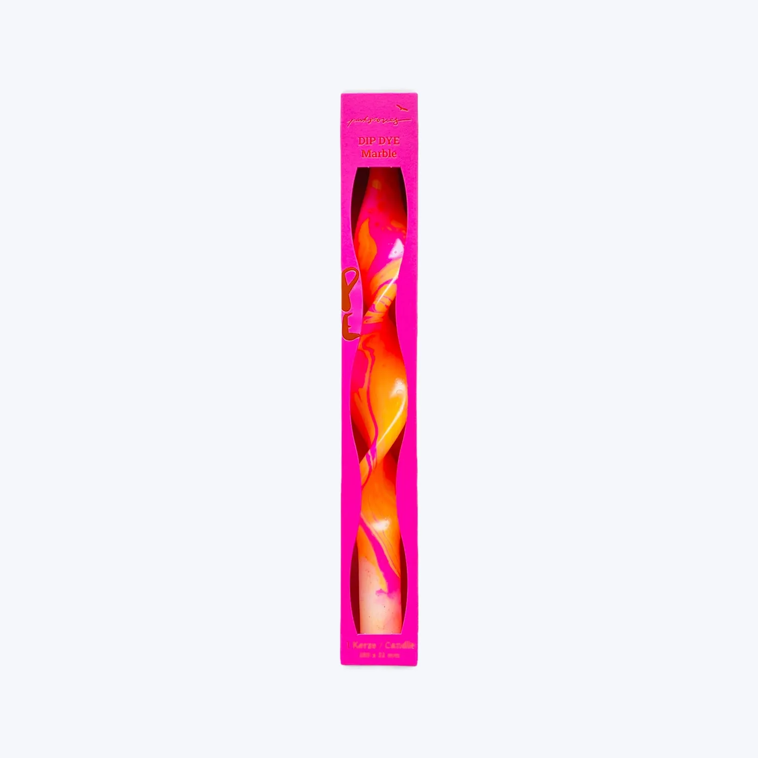 Dip Dye Marble Taper Candle - Juicy Hurricane