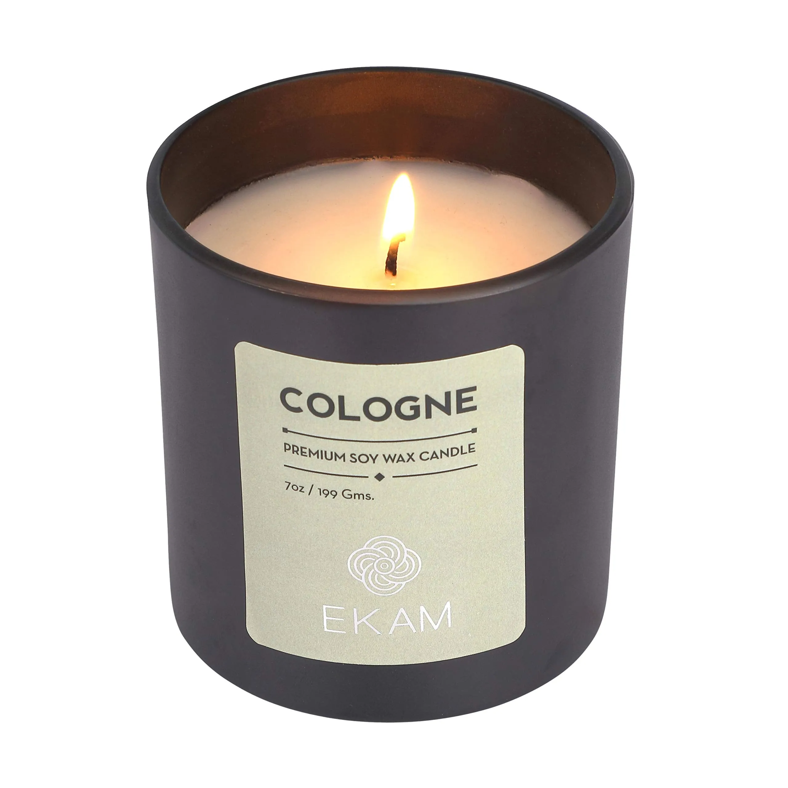 EKAM Cologne Premium Soy Wax Candle, Manly Indulgence Series| Net Weight: 199gms; Burn Time: 30 hrs