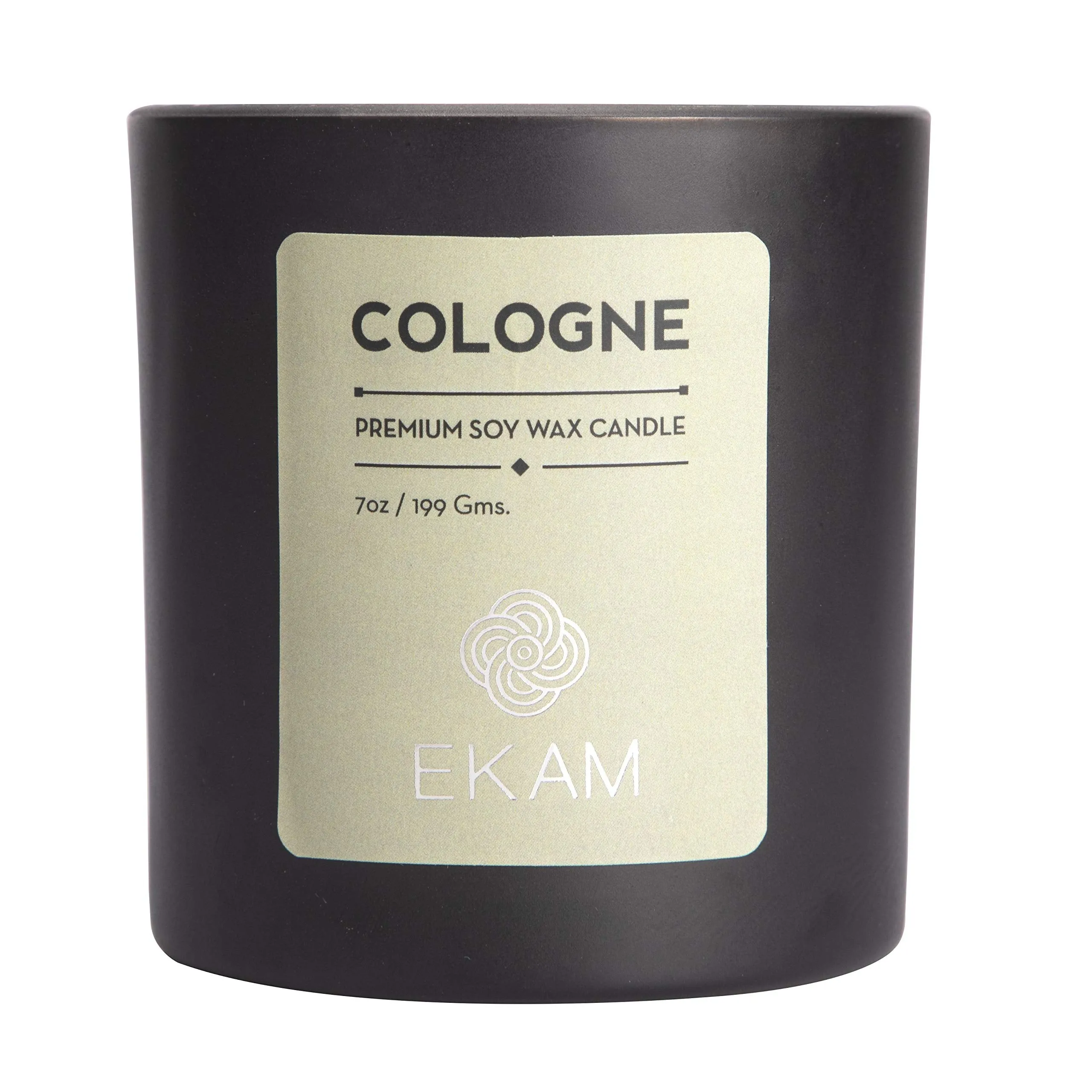 EKAM Cologne Premium Soy Wax Candle, Manly Indulgence Series| Net Weight: 199gms; Burn Time: 30 hrs