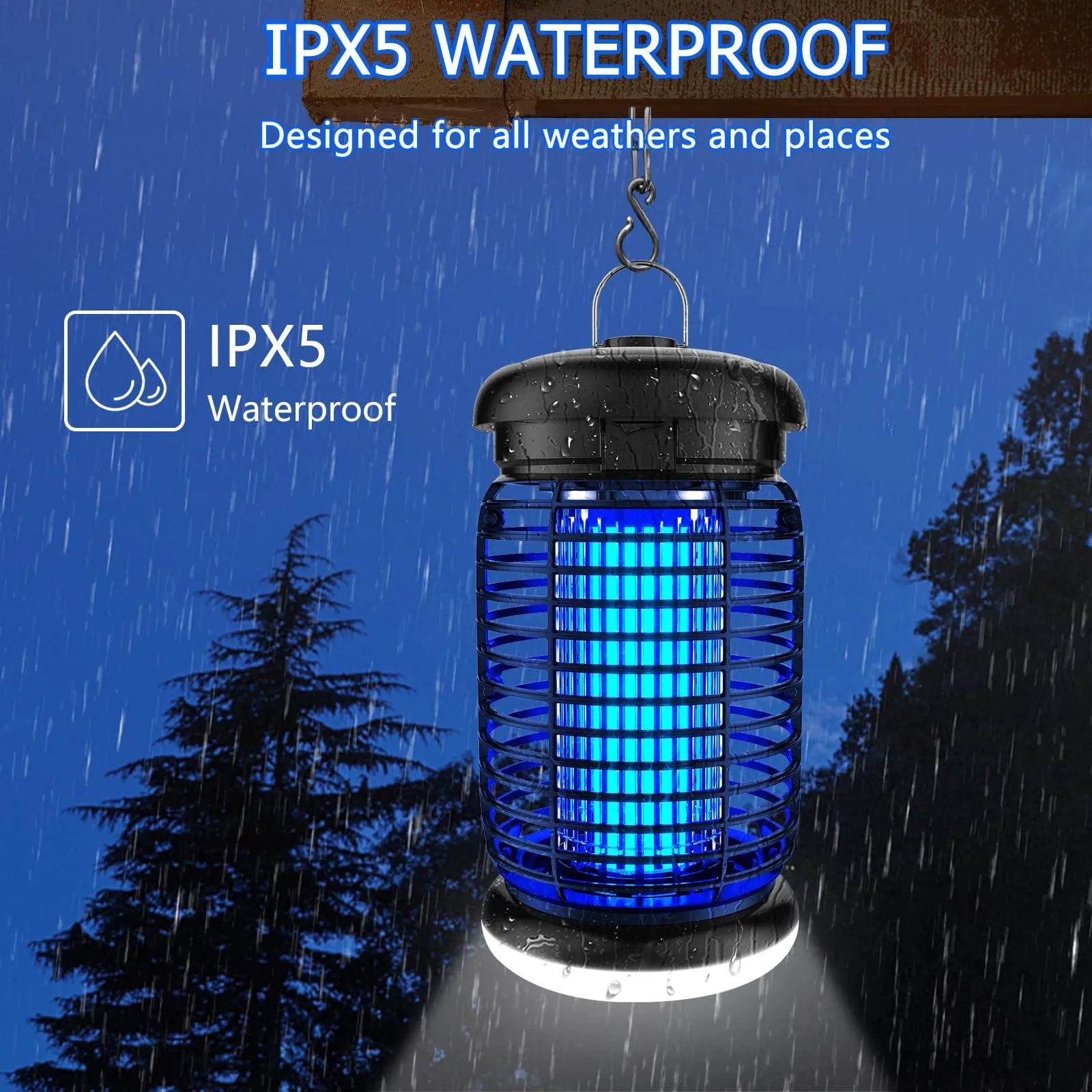 Endbug Bug Zapper Outdoor with LED Light, 4200V Mosquito Zapper Outdoor