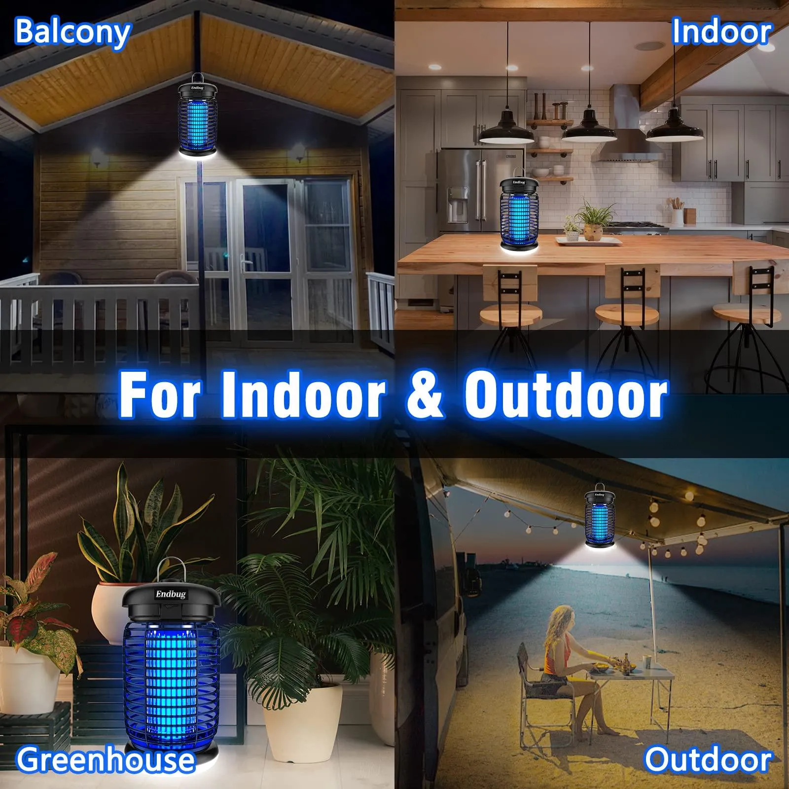 Endbug Bug Zapper Outdoor with LED Light, 4200V Mosquito Zapper Outdoor