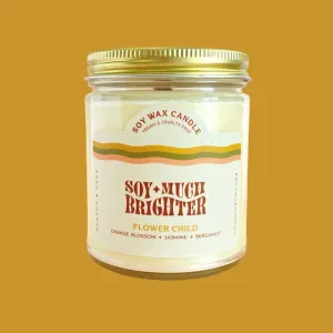 Flower Child Soy Candle: Orange Blossom   Jasmine   Bergamot