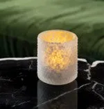 Frosted Glass Candle Holders, 6 ct