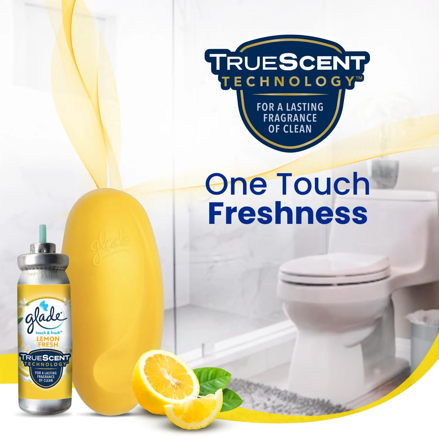 Glade Touch 'N' Fresh Lemon Aerosol Refill (12 Ml), Pack of 1