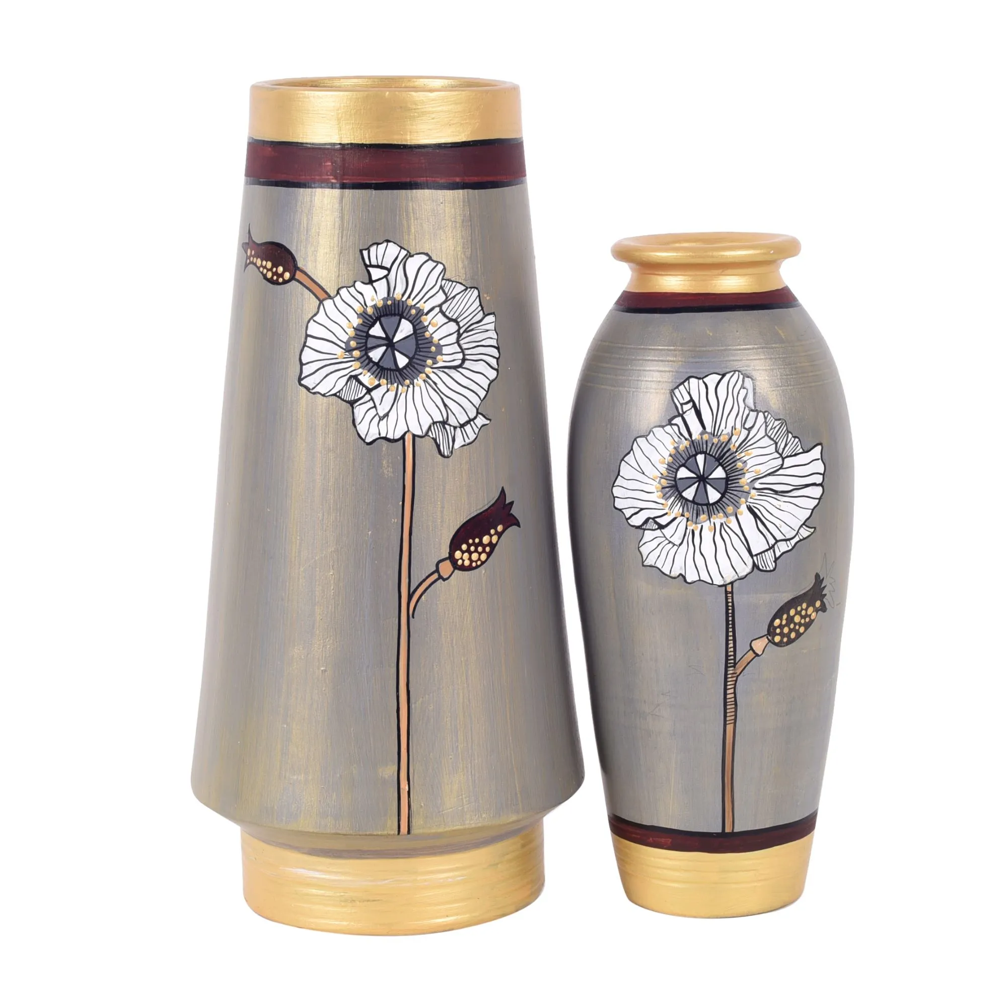 Golden Hour Terracotta Vases (Set of 2) (4.5x9/3x7)