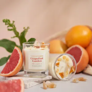 Grapefruit Garden Crystal Botanical Candle