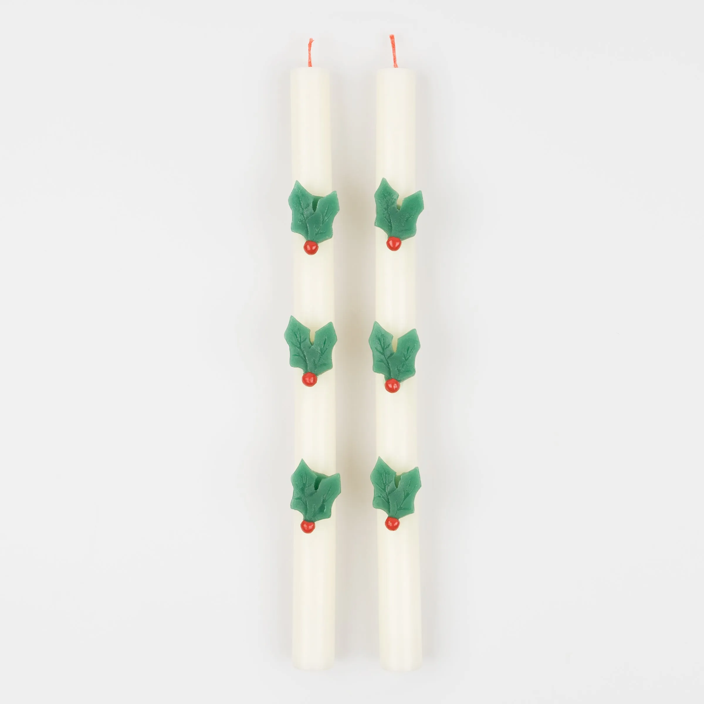 Holly Table Candles (x 2)