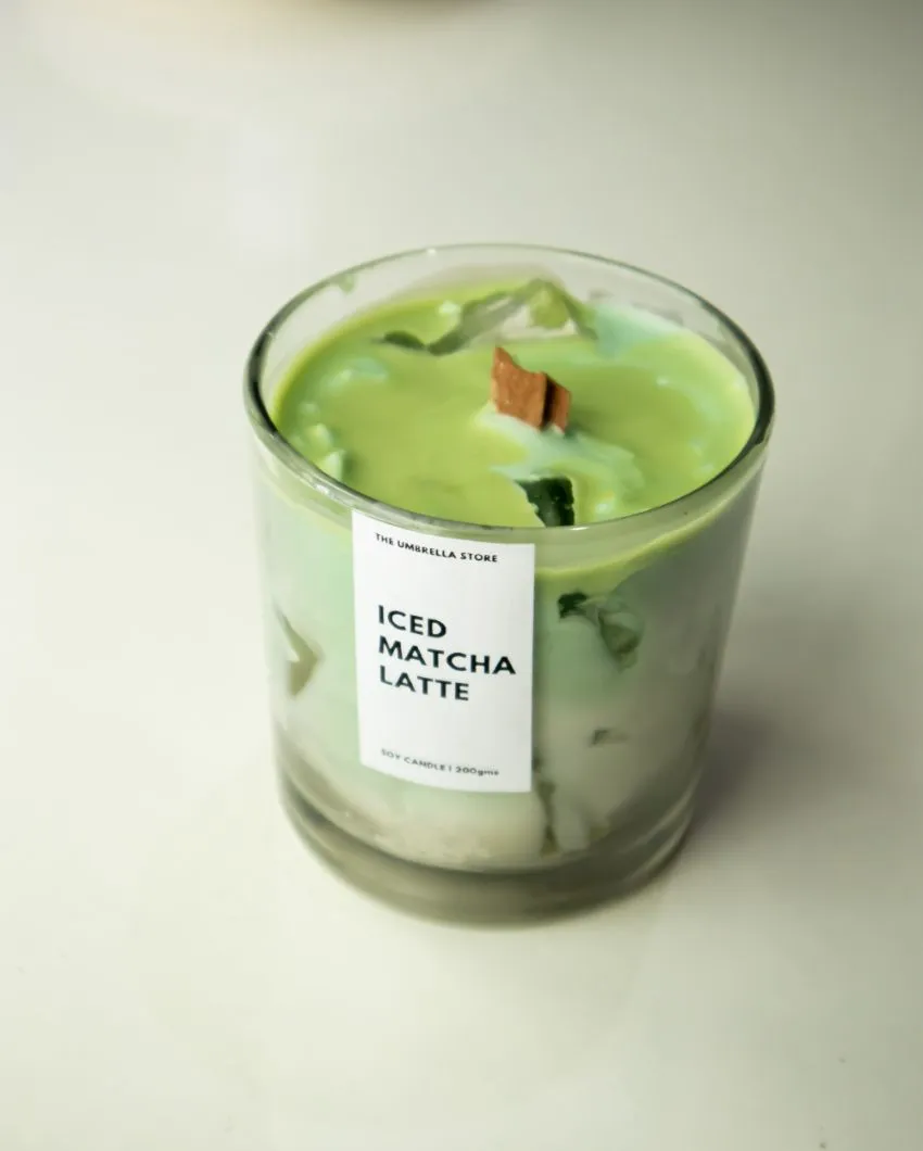 Iced Matcha Latte Glass Candle | 7.6 cm / 3 inches