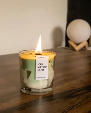 Iced Matcha Latte Glass Candle | 7.6 cm / 3 inches