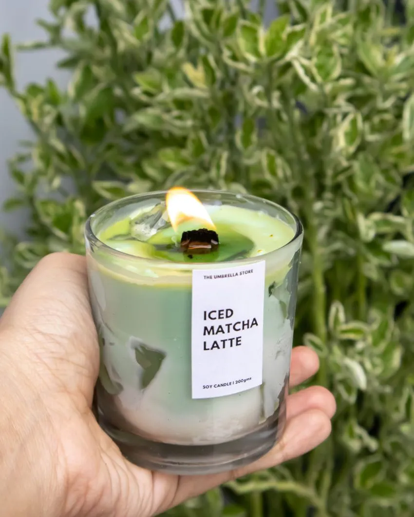 Iced Matcha Latte Glass Candle | 7.6 cm / 3 inches