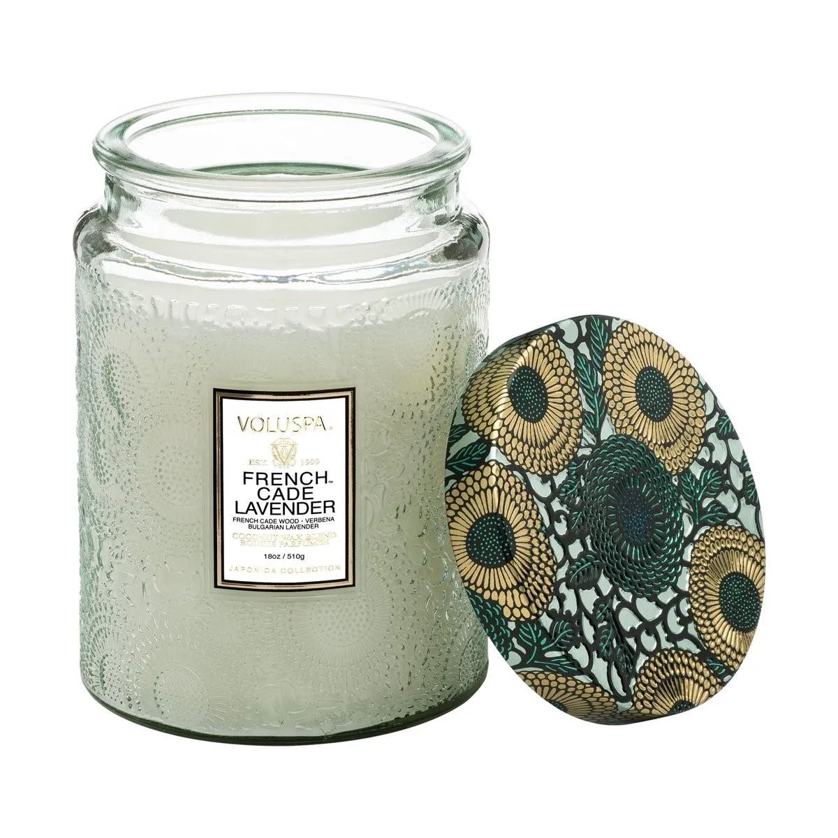 Large Glass Jar Candle (French Cade Lavender)