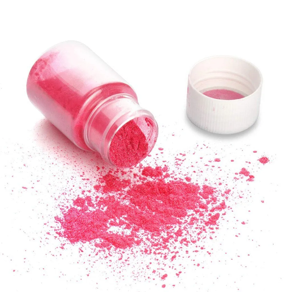 Mica Powder 15 Color Pigment Powder for Slime, Nail Polish, Makeup, Epoxy Resin, Candle Making, Bath Bombs, Soap Colorant, Paint