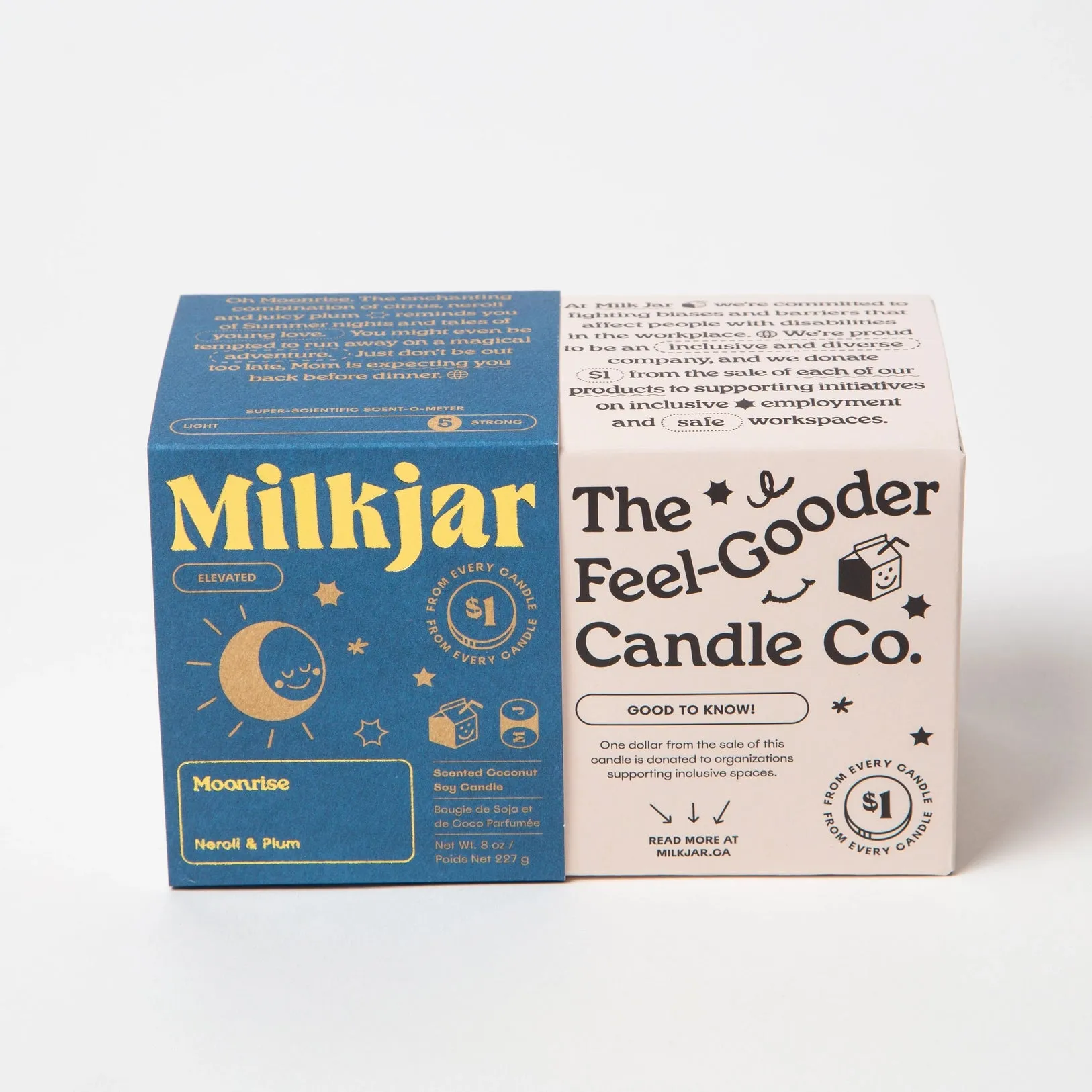 Milk Jar Candle Co Moonrise - Neroli & Plum Coconut Soy 8oz Candle
