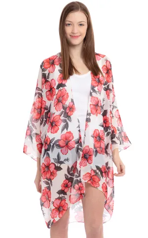 MS0039 Hibiscus Flower Pattern Kimono