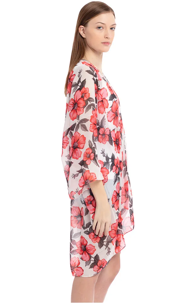 MS0039 Hibiscus Flower Pattern Kimono