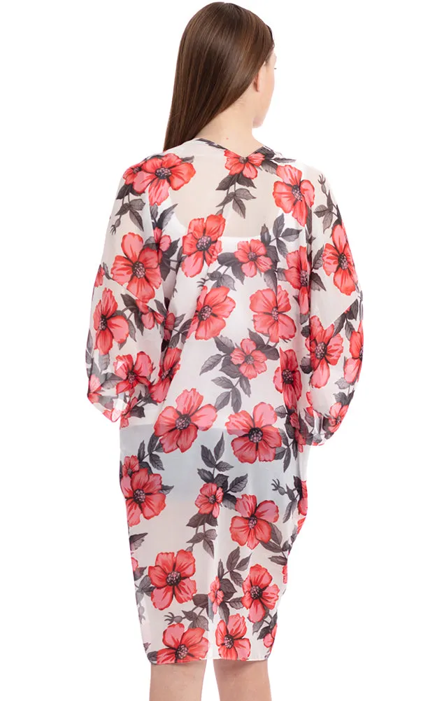 MS0039 Hibiscus Flower Pattern Kimono