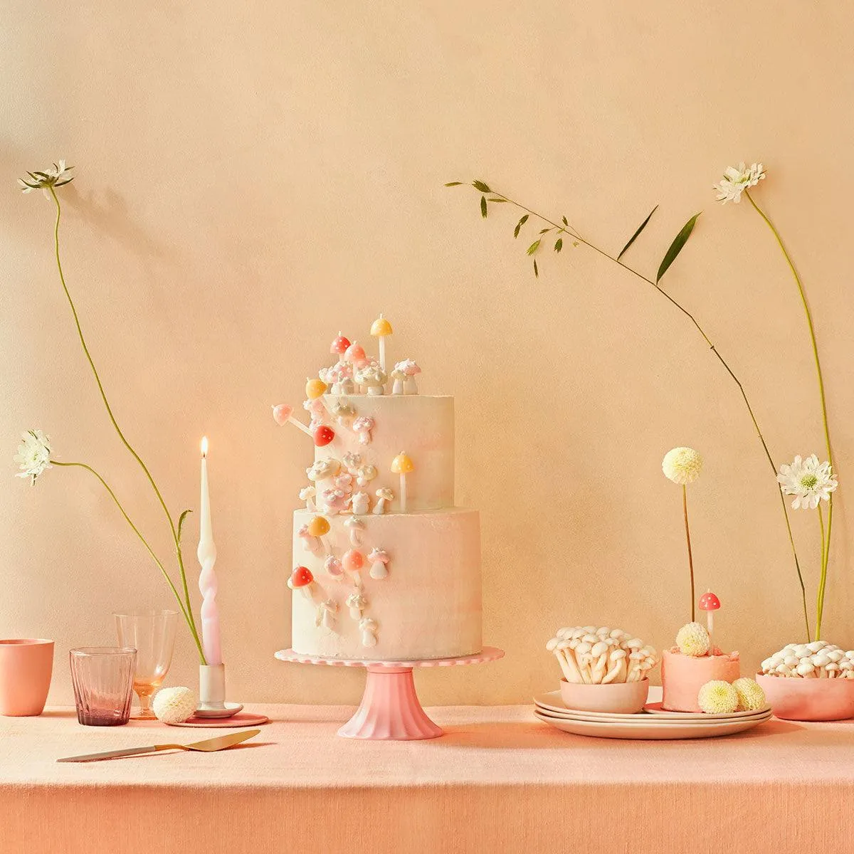 Mushroom Birthday Candles(x6)