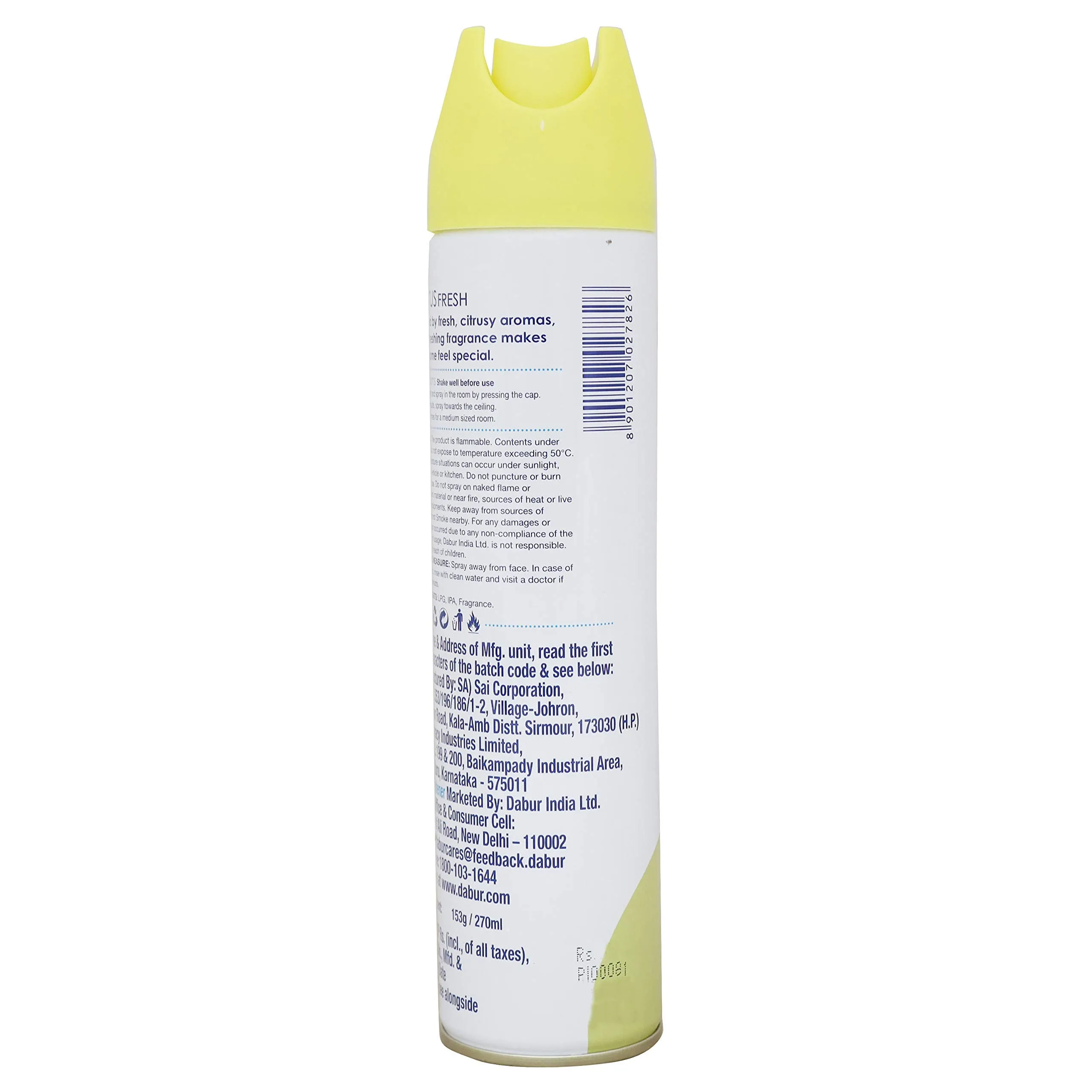 Odonil Citrus Fresh Room Freshener Spray (270ml)