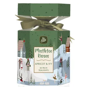 Pan Aroma Festive Cheer Mistletoe Kisses Tealight Candles 20 Pack