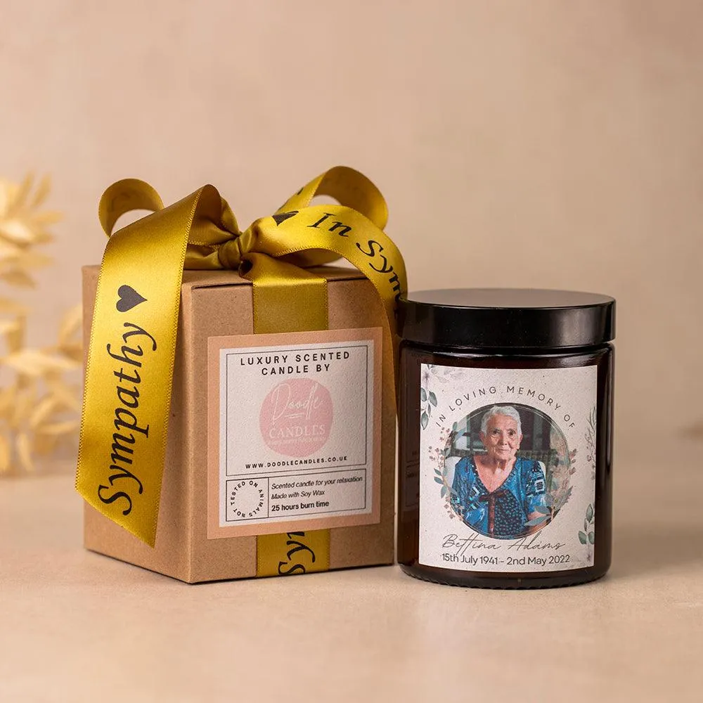 Personalised In Loving Memory Sympathy Candle