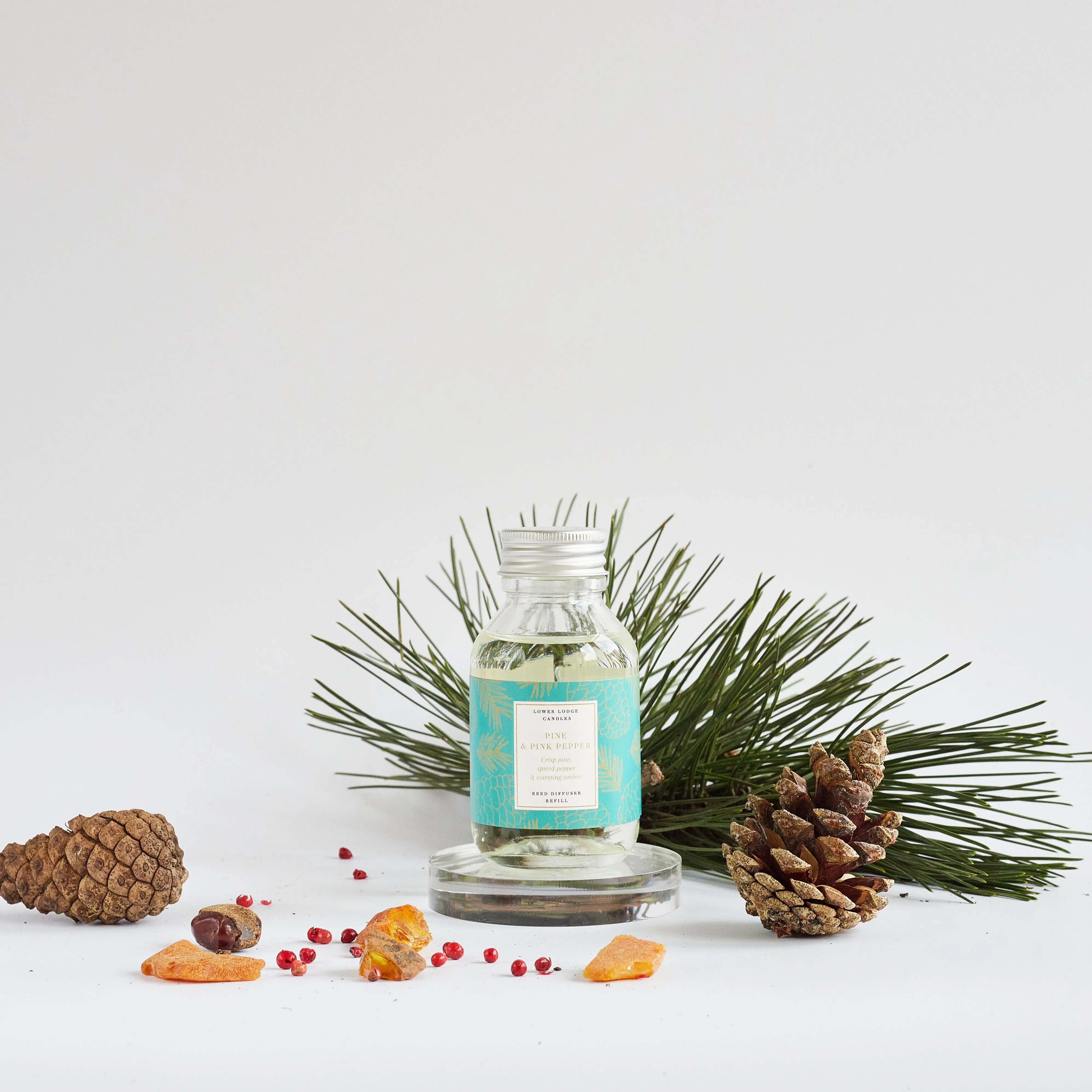 Pine and Pink Pepper Scented Reed Diffuser Refill