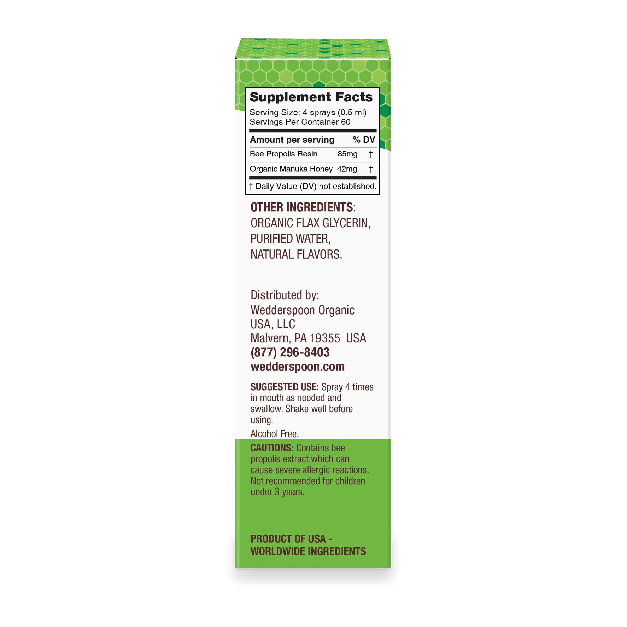 Propolis & Manuka Honey Throat Spray 1 Fl. Oz. MGO 400  (3 Options)