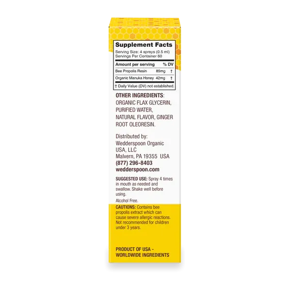 Propolis & Manuka Honey Throat Spray 1 Fl. Oz. MGO 400  (3 Options)