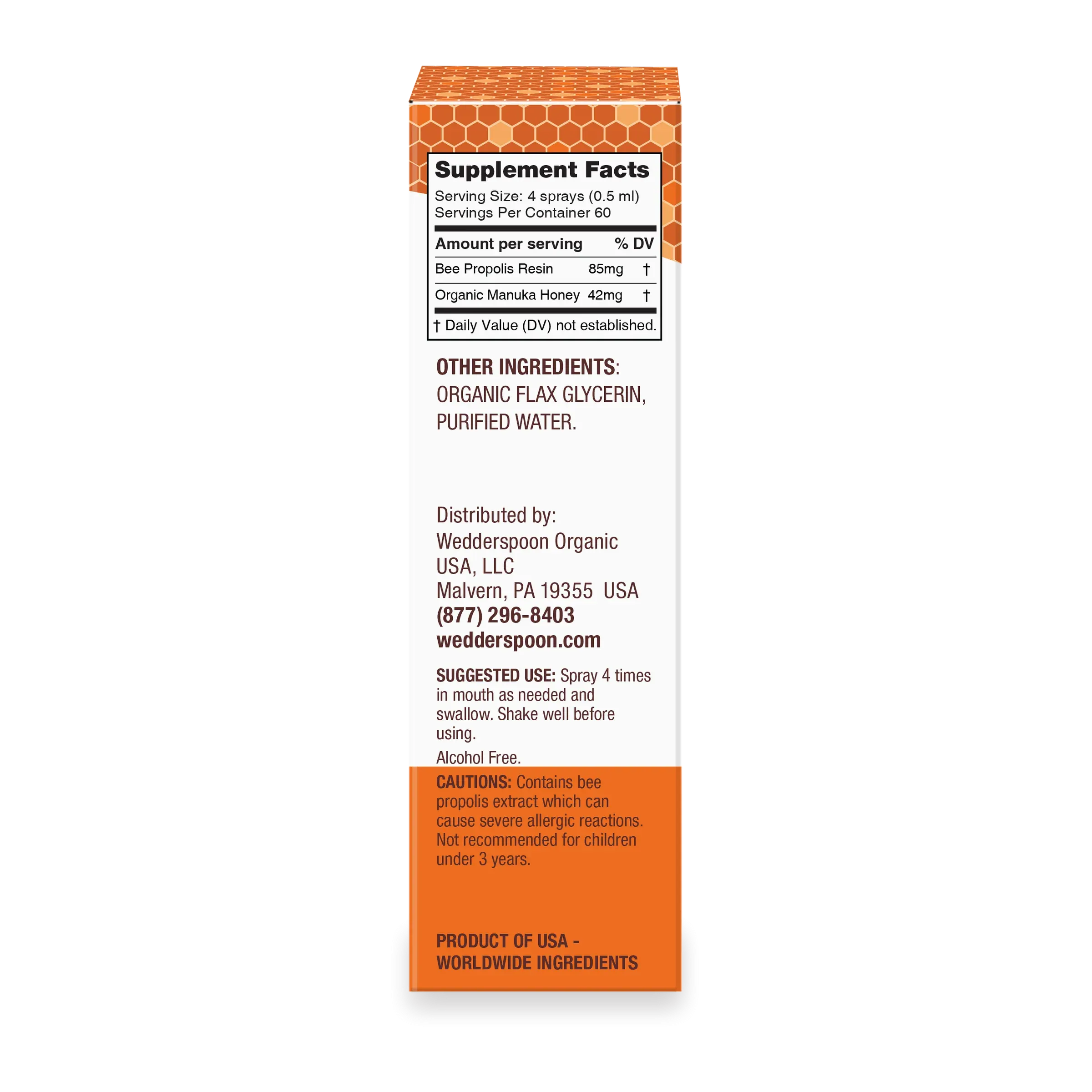 Propolis & Manuka Honey Throat Spray 1 Fl. Oz. MGO 400  (3 Options)