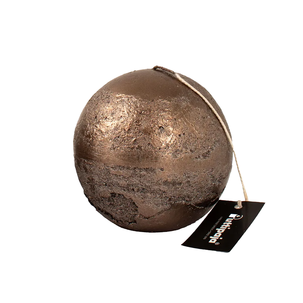 Puttipaja Metallic Ball Candle, brown