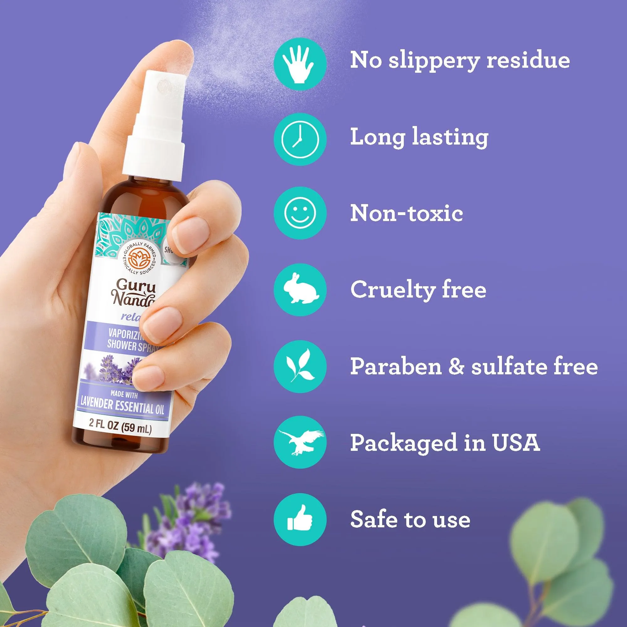 Relax Lavender Shower Spray, 2 FL OZ