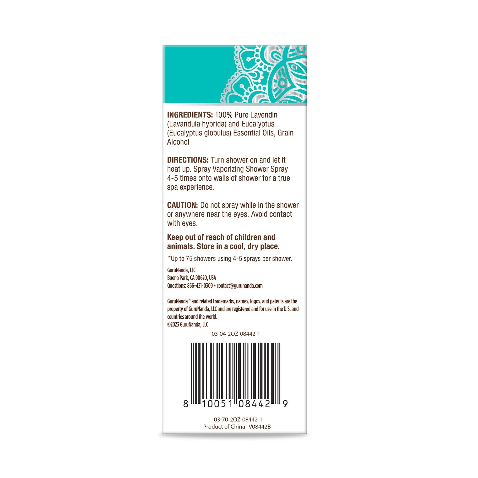 Relax Lavender Shower Spray, 2 FL OZ