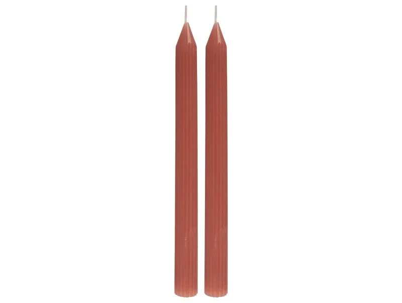 Ribbed Candle in Soft Pink